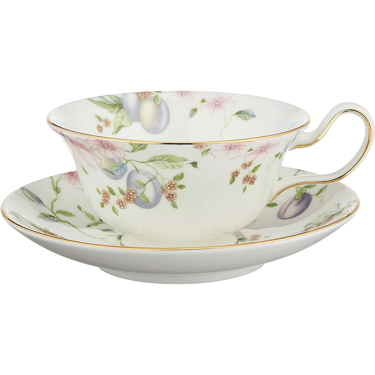 Wedgwood Sweet Plum Tea Cup & Saucer Peony [Parallel Import]