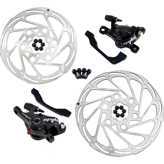 TRP SPYKE MTB Alloy Mechancial Disc Brake Set 180/160mm Rotor, Front and Rear, MH1703