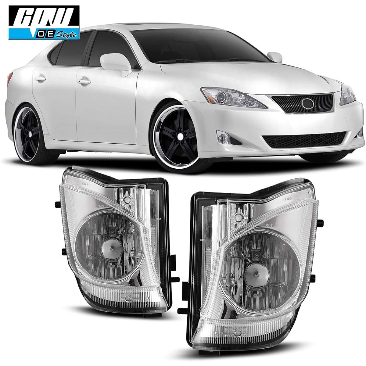 CPW Fog Light Assembly [2006 2007 2008 2009 2010 Lexus IS250/IS350] Driving Fog Light Pair