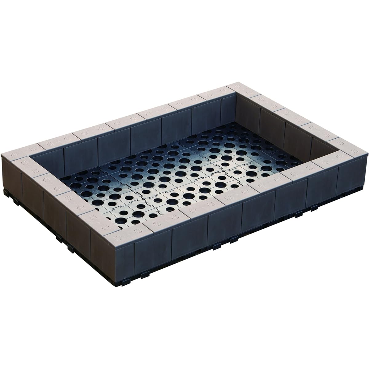 System farm (assembled flower bed/vegetable garden) 60cm x 90cm x 1 tier set Charcoal brown