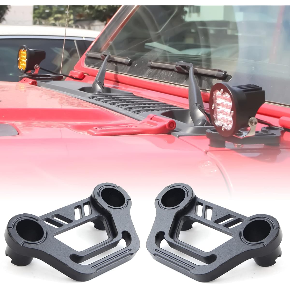 KMFCDAE Cowl Light Mount JEP JEP JL A-PILLAR Cuular Cuular Cube Bright Pod Mount Bracket JEP JEP JEP JEP JEP JL Rangler/Gradiator JT 2018 2020 2021 2023 Pair for 2023