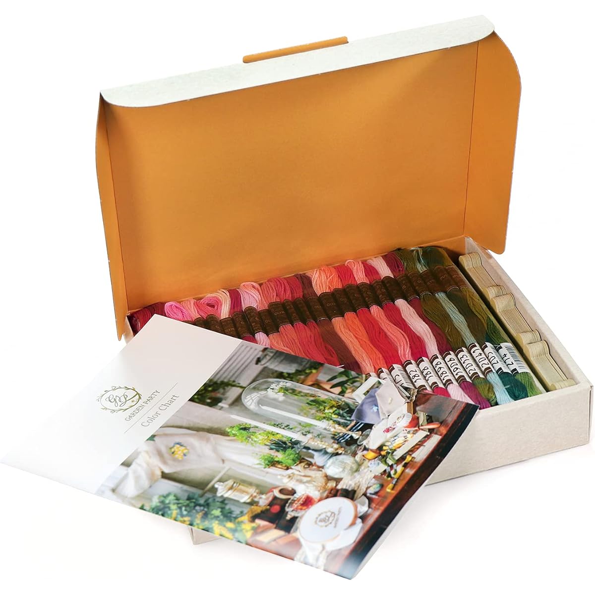 Olympus Thread Embroidery Thread "GARDEN PARTY Embroidery Thread Set with Spool Wild Garden" 100 Skeins GP-100A