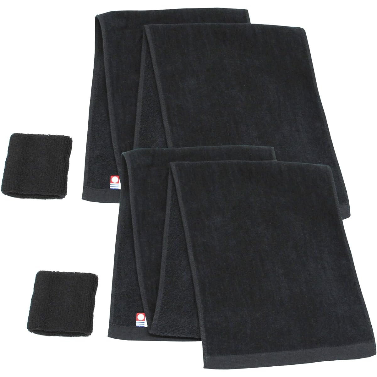 oruta Imabari Muffler Towel Wristband Set of 2 Imabari Certified Made in Japan Sports Black Set of 2