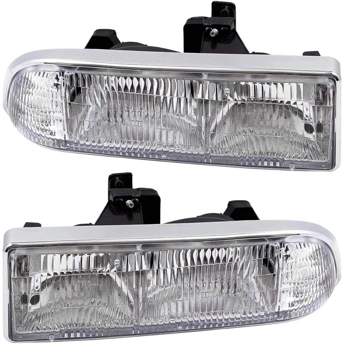 Headlight headlamps replacement for driver seats and passenger seats 98-05 Chevrolet S10 Pickup Truck Blazer SUV 16526217 16526218