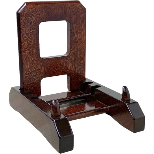 Alligator Elephant Wooden Plate Stand [Kishu] Backrest Type For Plates 25~44cm Large Plates, Sake Cups, Deep Plates, Plates, Frames, Certificates, Photographs, Photos, Book Stands, Made in Japan (Back Size 33, WR)