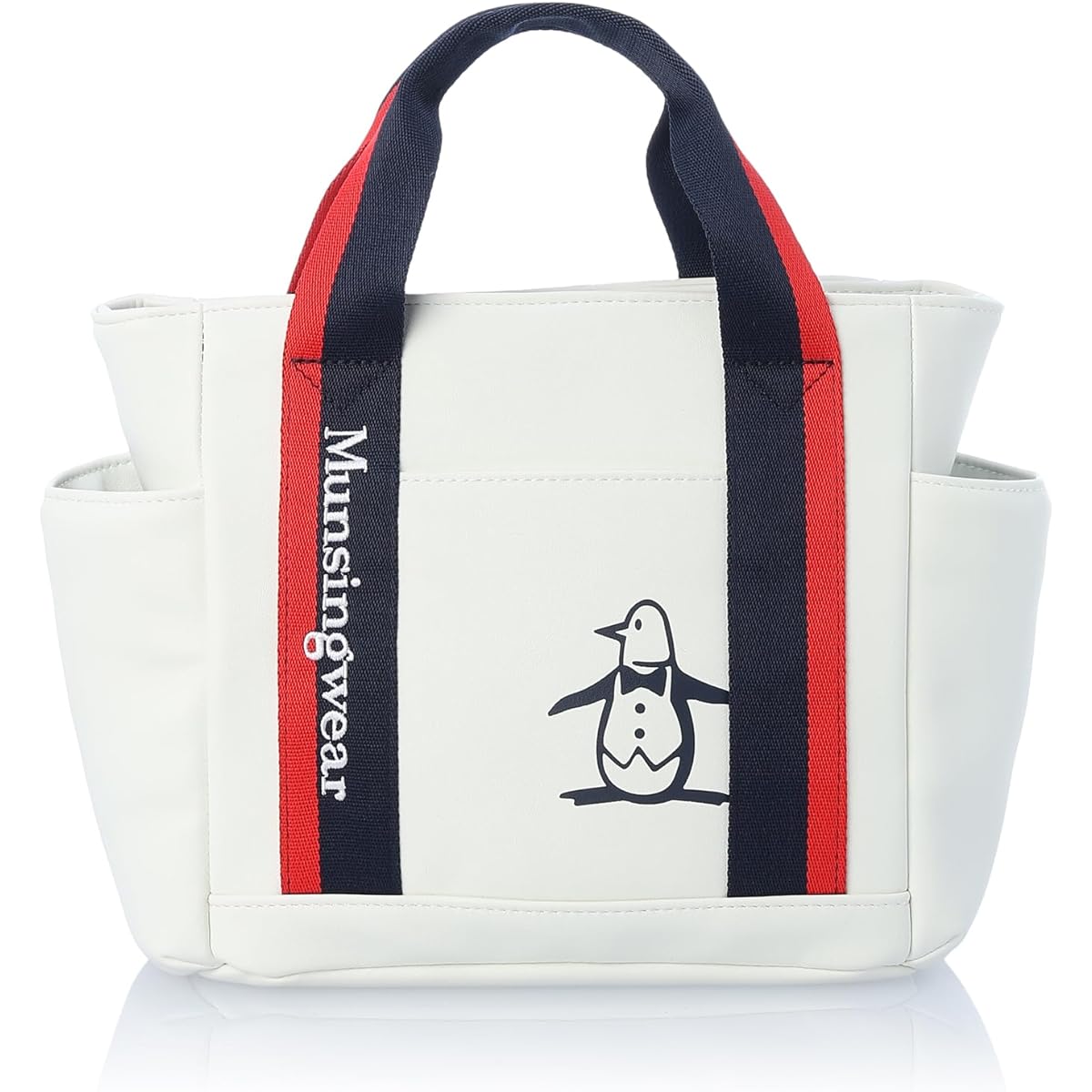 [Munsingwear] Cart Bag Tricolor Penguin Pattern Round Pouch Golf MQBXJA45 Men's WH00 (White)