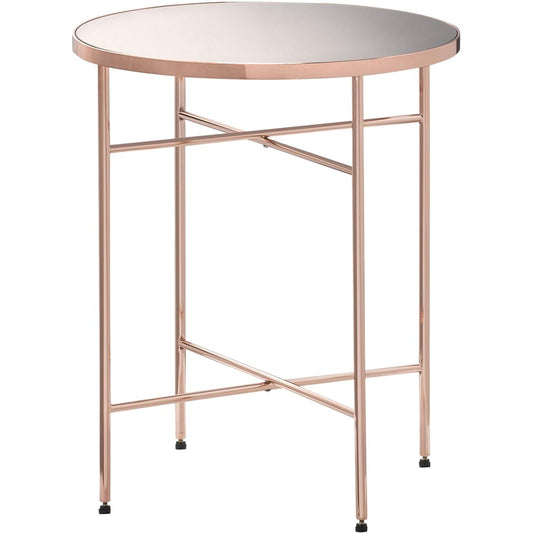 Francfranc Matin Side Table Copper White W42.5cm Table Bedside Table Night Table Mini Table Low Table Coffee Table