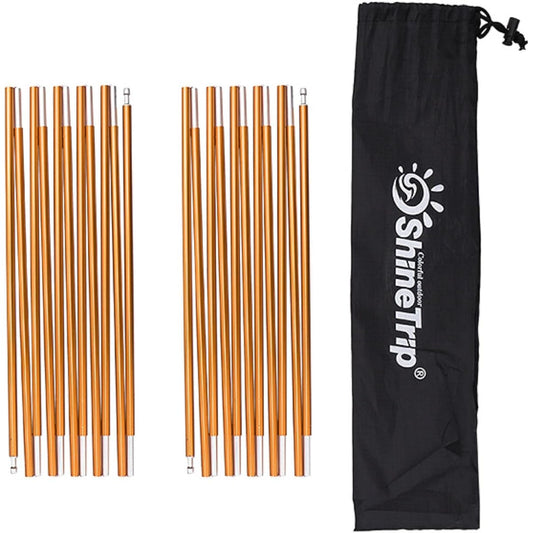 YAPJEB Tent Pole, Aluminum Pole, Frame, Shock Cord Pole, Lightweight, Corrosion Resistant, Replacement, Easy to Set Up, Camping, Set of 2, Storage Bag Included