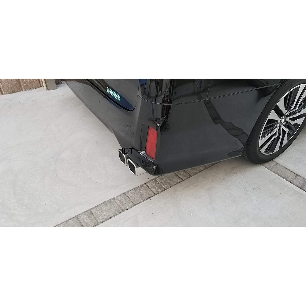 New 30 series Alphard Vellfire muffler cutter with mini waste cloth, dual output, square, dual output, dual muffler, easy installation, vehicle inspection compatible