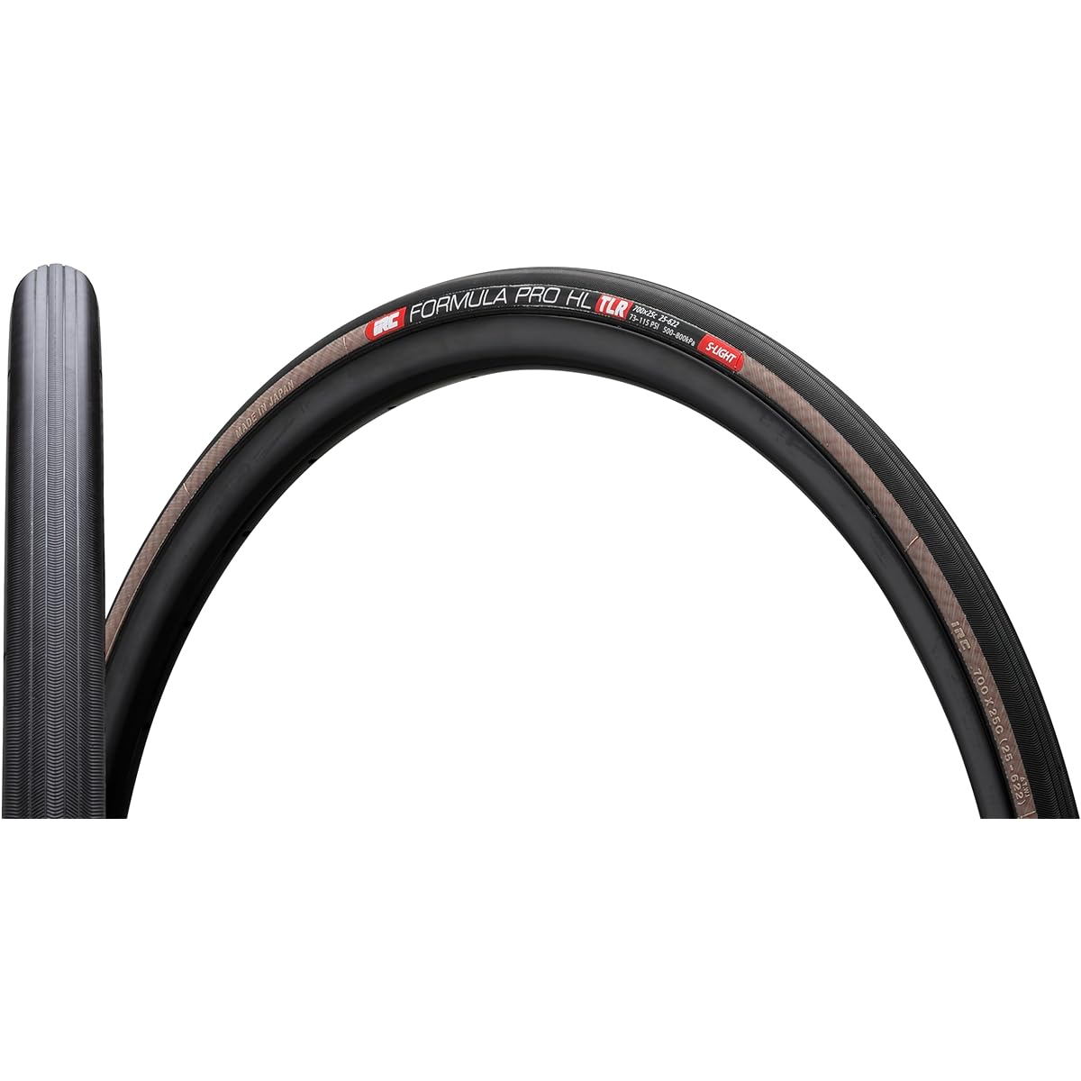 IRC Bicycle Tire FORMULA PRO HOOKLESS TUBELESS READY S-LIGHT 700×25C Color: Tan Color