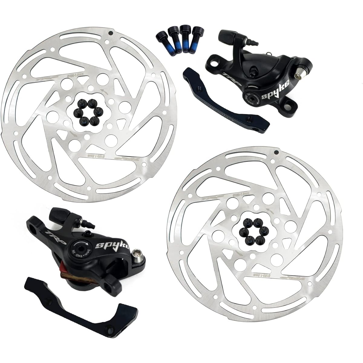 TRP SPYKE MTB Alloy Mechancial Disc Brake Set 160mm Rotor, Front and Rear, MH1704