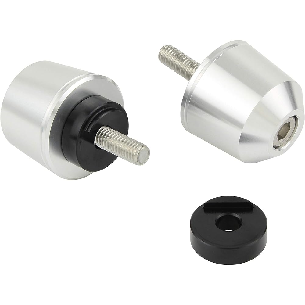POSH Motorcycle Supplies Handlebar End Solid Bar End Yamaha Genuine Handle M6 Type (Outer Diameter 29.mm) YZF-R25 and Others Silver 031199-03-10 Bar End Cap