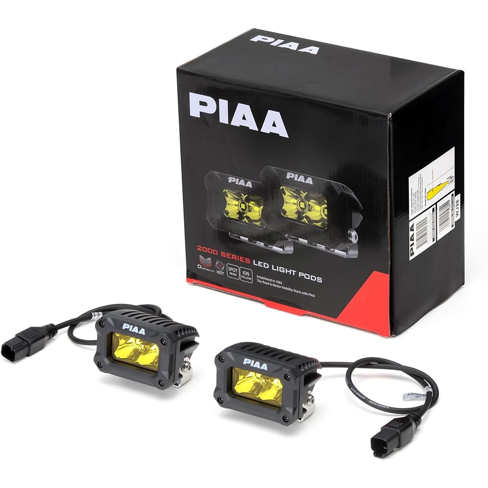 PIAA Retrofit Lamp LED Ion Yellow [2000LIGHT PODS] SPOT Light Distribution 12V/9.2W IPX7 Compatible 2 Pieces DKCL204
