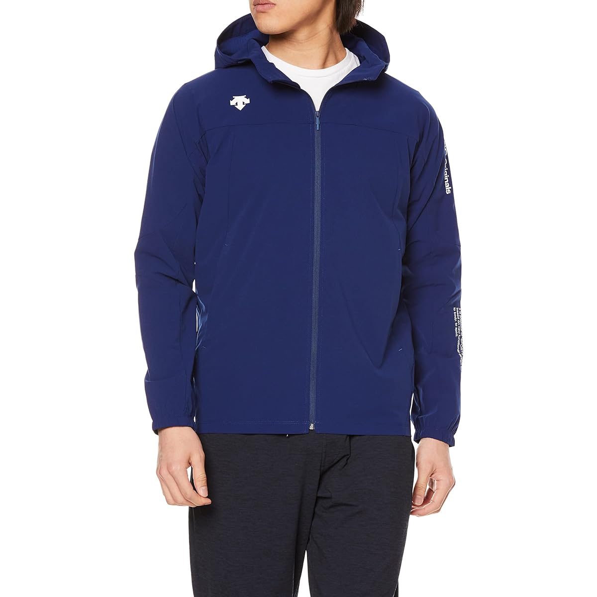 [DESCENTE] Men's Windbreaker Water Repellent Lightweight Stretch MOVESPORT Airy Transfer with Hood