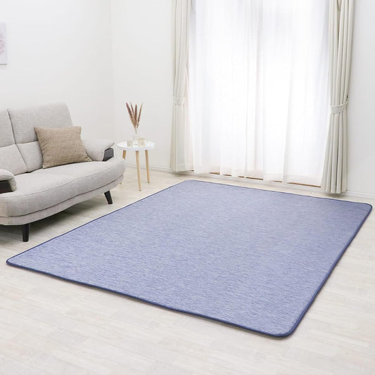 Freely Carpet Summer Cool Rug Rug Mat Extra Thick 200 x 200 cm Urethane 20 mm Thick Cool Mat Summer Rug Cool Feel M Size Navy