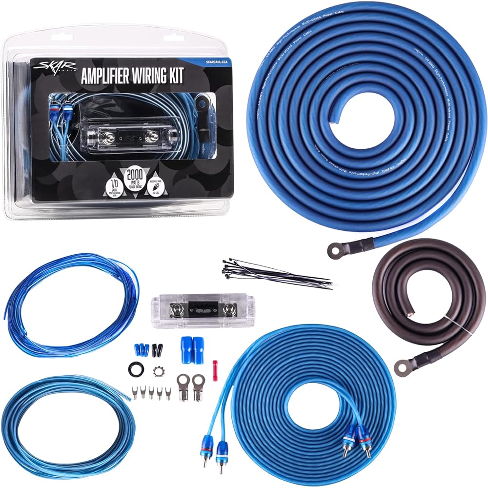 SKAR AUDIO 1/0 Gauge CCA Complete Amplifier Mounting Wiring Kit SKAR0ANL-CCA
