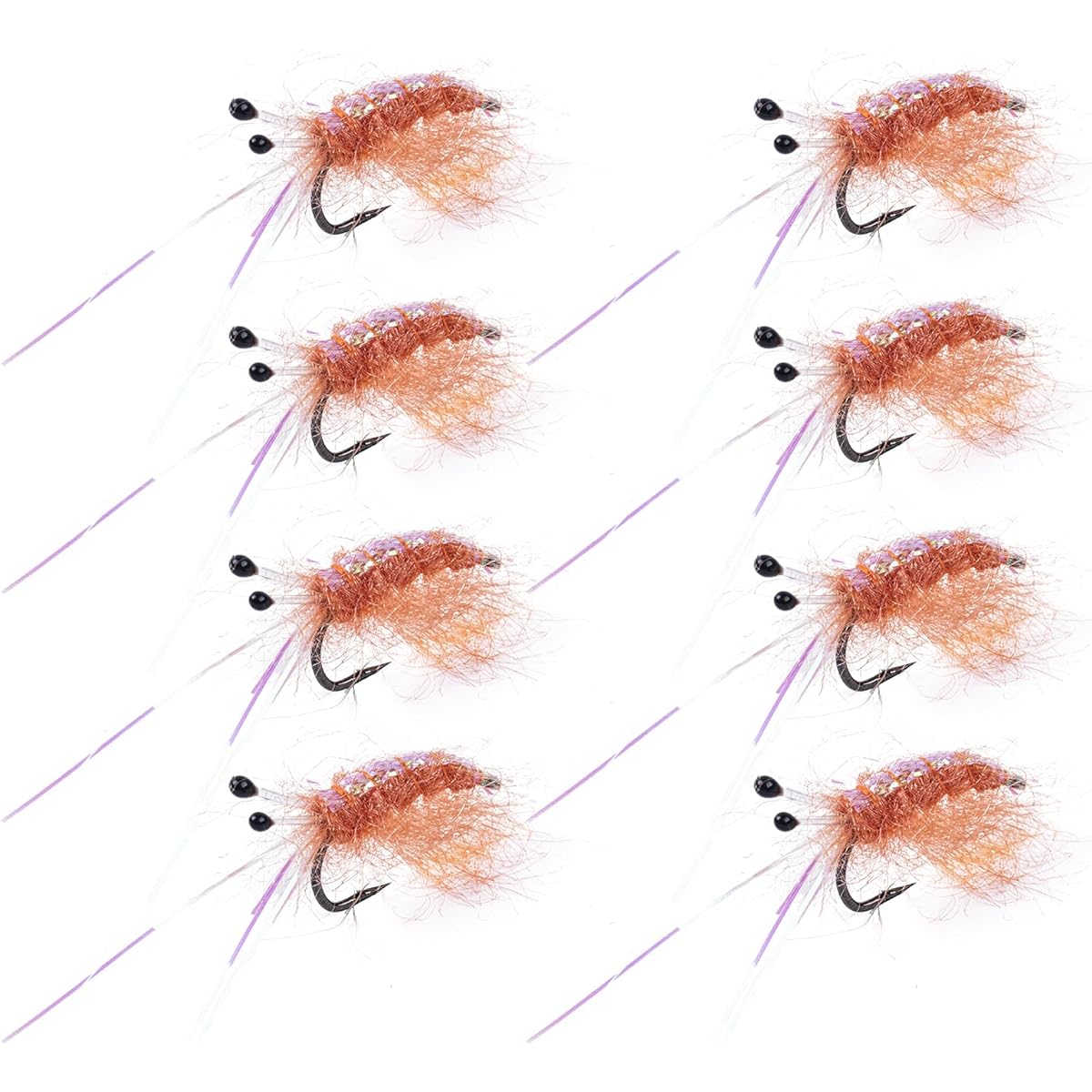 Goture dry fly, complete fly, 8 pieces, fly fishing fly, mountain stream, tenkara, trout fishing fly set, handmade lure set that can be used in both saltwater and freshwater