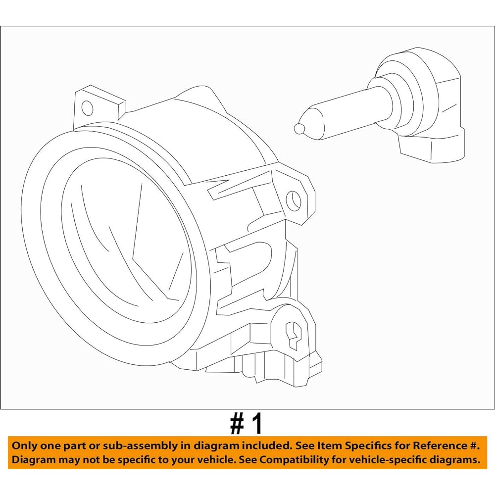Genuine Honda 33901-TY0-305 Right Front (Ku) Fog Light Assembly