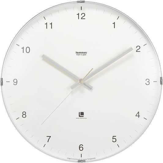 Lemnos wall clock analog north clock white North clock T1-0117 WH Lemnos φ320×d56mm