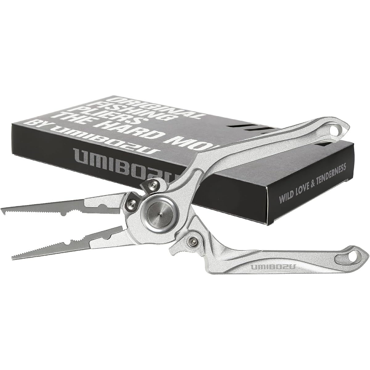 Umibozu Fishing Pliers, Large, Long, Strength, Rust Proof, Needle Removal, Domestic (Metal Silver)