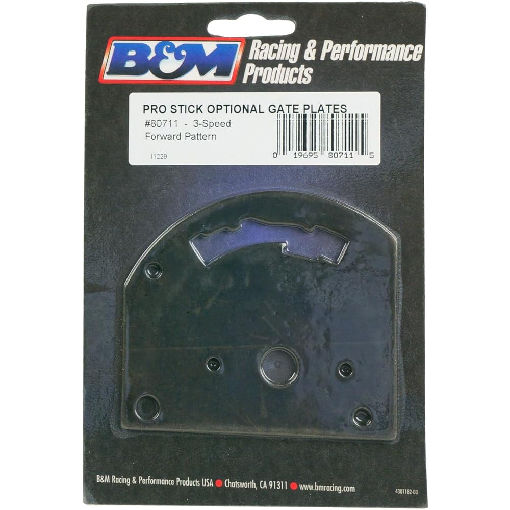 B & M 80711 Prostic Gate Plate 3 -speed pattern