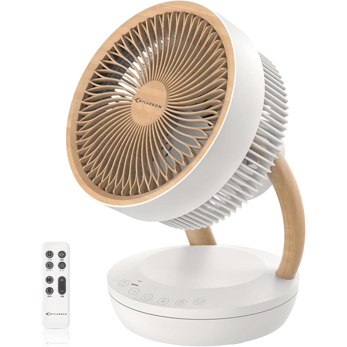[New Release] MYCARBON Circulator, Quiet DC Motor, Fan, 20 Tatami Mats, Powerful Air Blower, Energy Saving, Up/Down, Left/Right Swing, 8 Levels of Air Volume, Remote Control Included, Timer Function, Small, Air Circulation, Room Drying, Clothes Drying