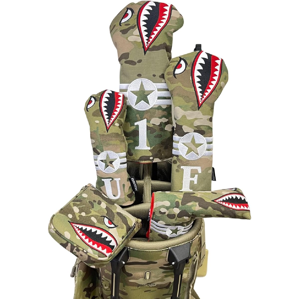 ROBUSTIN Golf Head Cover Set [Single Item] Driver Fairway Wood Utility Camouflage