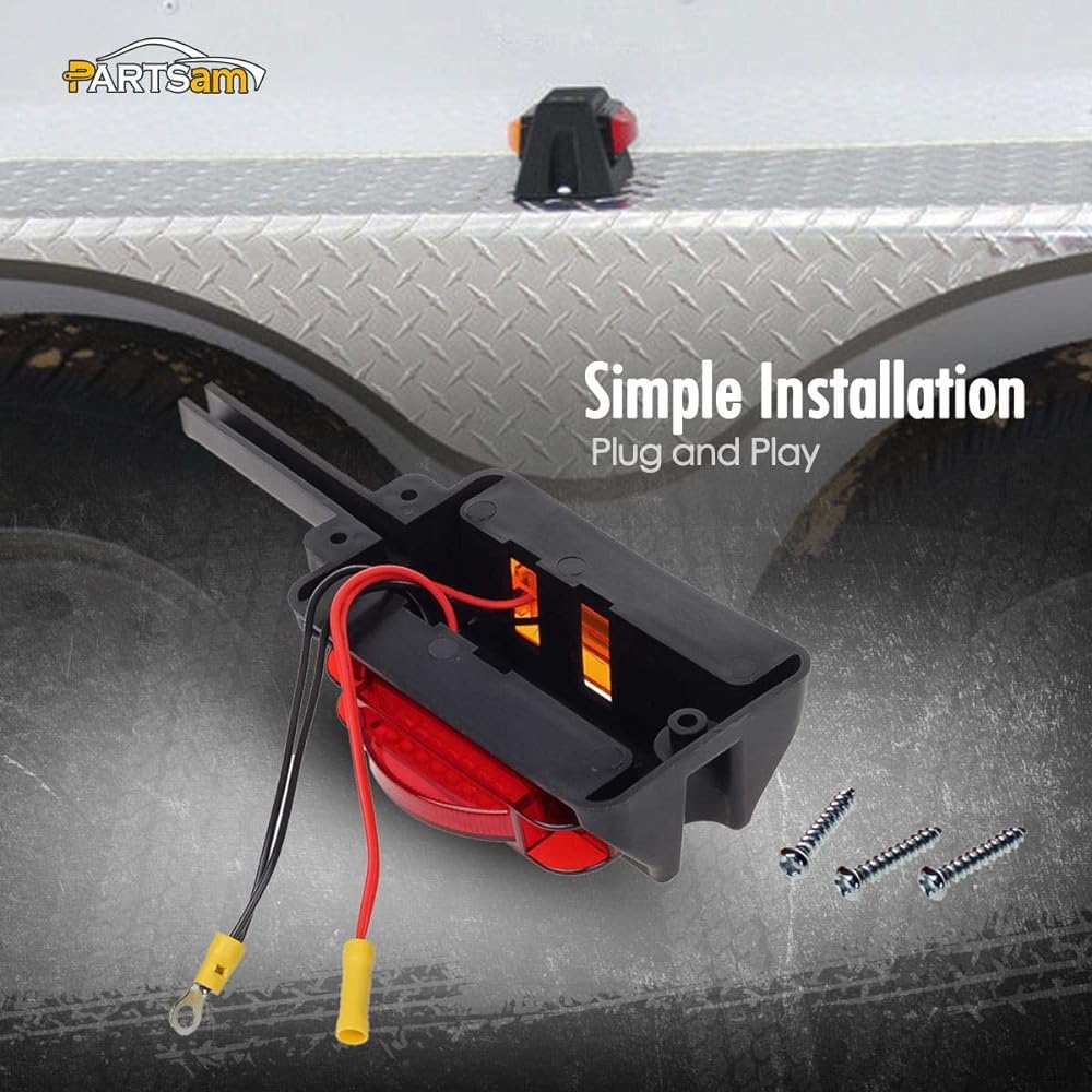 LED Trailer Fender Light Set/2 -Double Face 4 inch LED Marker Clearance Light 7 Diode