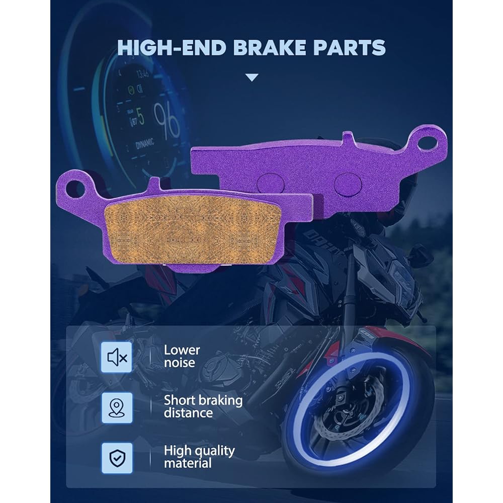 ECCPP FA444 Brake pad Front and rear carbon fiber replacement brake pad kit