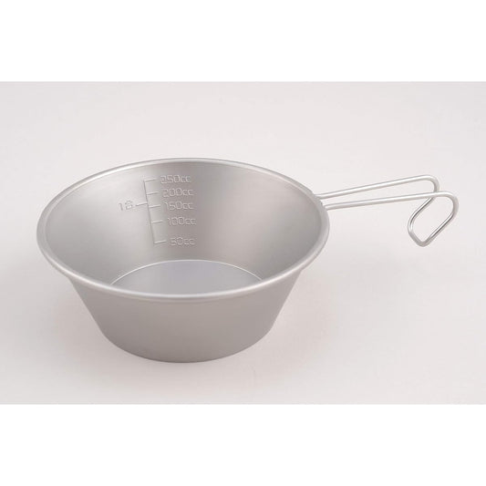 Katari Shoji Made in TSUBAME Titanium Shera Cup 330ml with scale