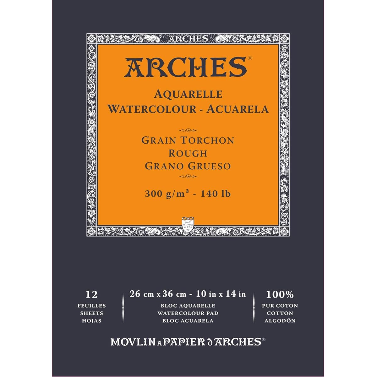 Arches Watercolor Paper Pad 300g Coarse 26X36cm 12 sheets (1795103)