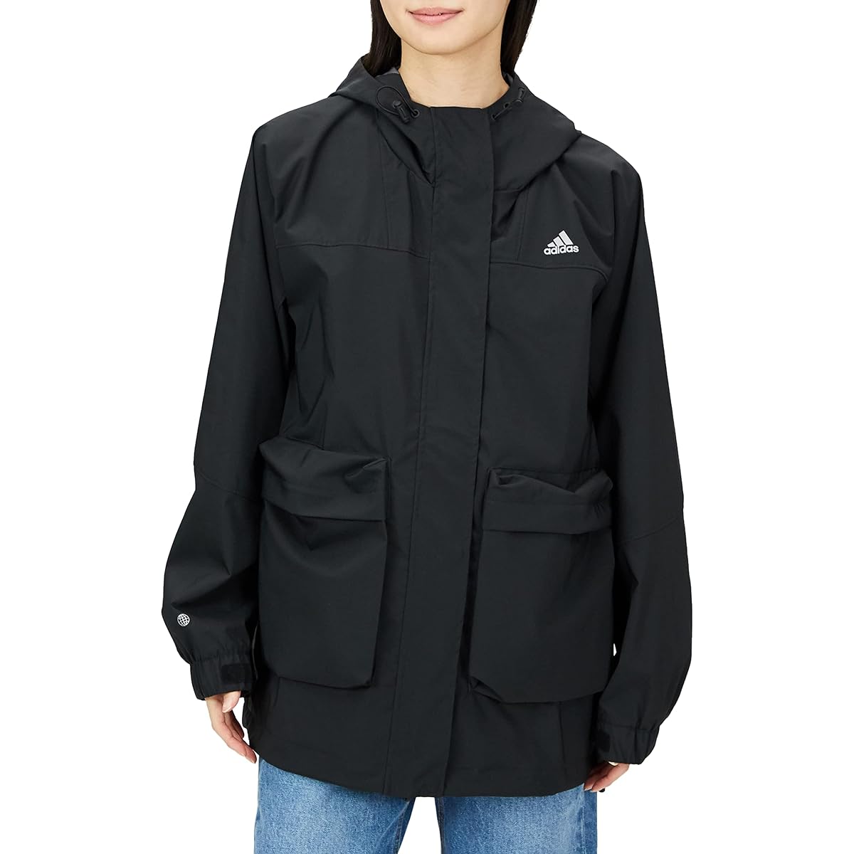 [Adidas] Jacket PRSVE Oversized Fit Woven Full Zip Jacket QD407 Women's