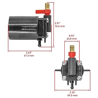 Caltric Fuel Primer Chicken Solenoid, OMC Evinrude Johnson 5007355 0437231 0437234