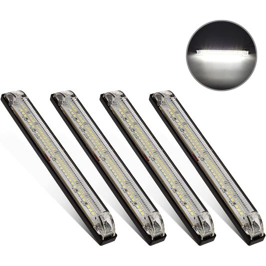 PARTSAM 8 -inch LED 30 Utility Trip Marine Light 8 inch Slim Line White Light Bar Side Marker Track Truck Truck Truck Troller Camper RV Motorcycle Motor Home Dome Curtecy Light Bonnet Light