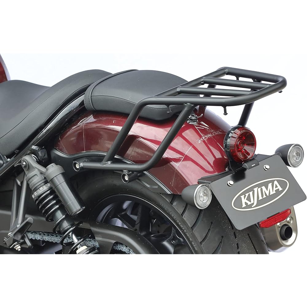 Kijima Motorcycle Bike Parts Rear Carrier Maximum Loading Capacity 5kg Steel Matte Black Finish REBEL1100/DCT HONDA 210-2762