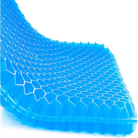 Gel Cushion, Seat Cushion, Breathable, Body Pressure Dispersion, High Repulsion, Double Design, Zero Gravity Cushion, For Cars, Chairs, Home, Office, All Seasons, Cushion Cover Included (M17)