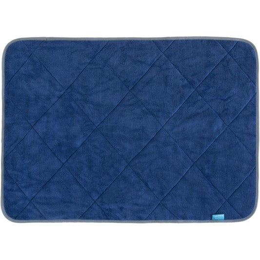 OKA Good Drying Kararaka Towel Bath Mat Approx. 50cm x 70cm Navy (Made of Good Drying Fibers, Absorbent, Quick Drying)