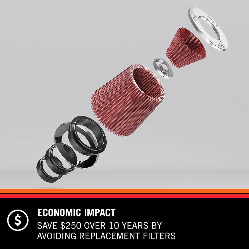 K & N Vent Air Filter / Brier: High Affair, Premium, Washing, replacement engine Filter: Flange Diameter: 1.5 inches, Filter height: 2.5 inches, flange length: 0.625 inches, shape: Breath, 62-1450.