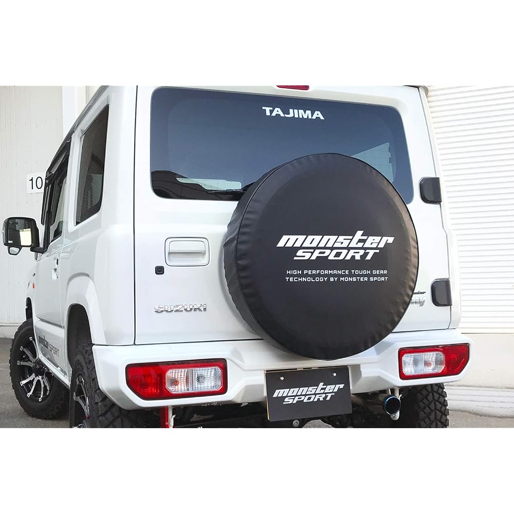 MONSTER SPORT Spare Tire Cover MS Logo Designed for Car Models Jimny [JB64W] Tire Cover for Spare Tire Waterproof Dustproof Deterioration Prevention Storage Storage 771120-5500M