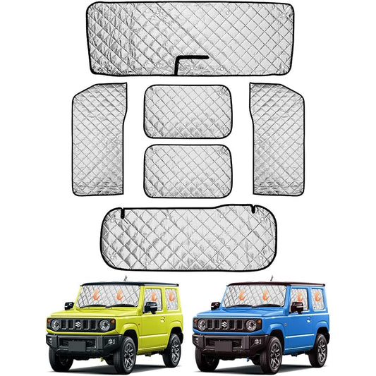 [Reiwa 5 New Suction Cup Model] SUNVIC Suzuki Jimny JB64W /JB74W Jimny Sierra Car Sunshade Blackout Shade Car Window Sunshade Black Mesh 5 Layer Structure Sleeping in the Car for 1 Car Anti-Theft Suction Cup Included Easy Installation