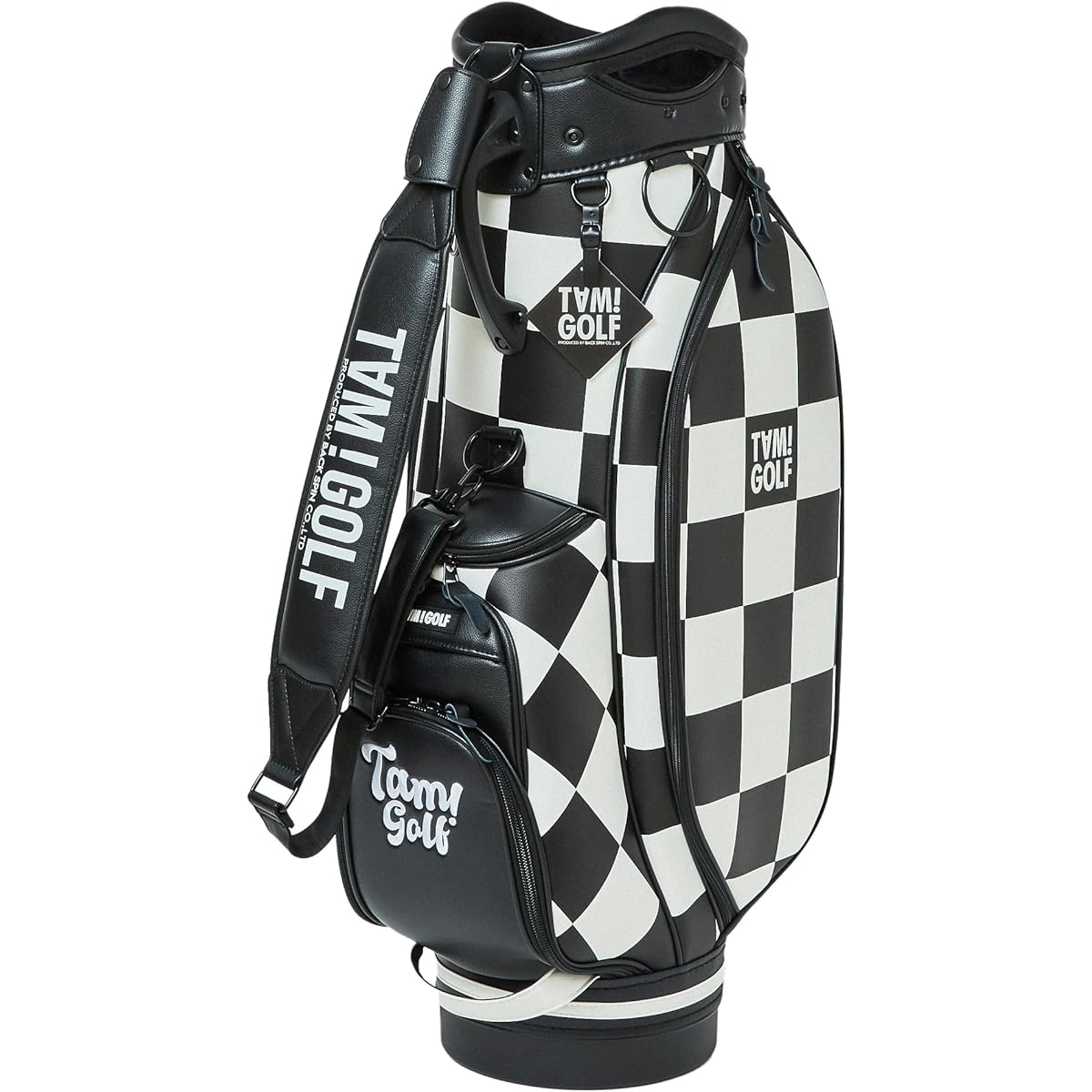 TAM!GOLF plaid caddy bag cart type 9 inches