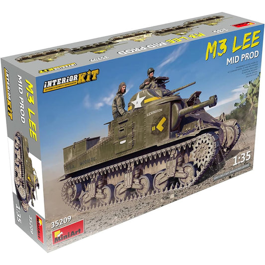 Miniart 1/35 US Army M3 Lee Mid-term Full Interior Internal Reproduction Plastic Model MA35209