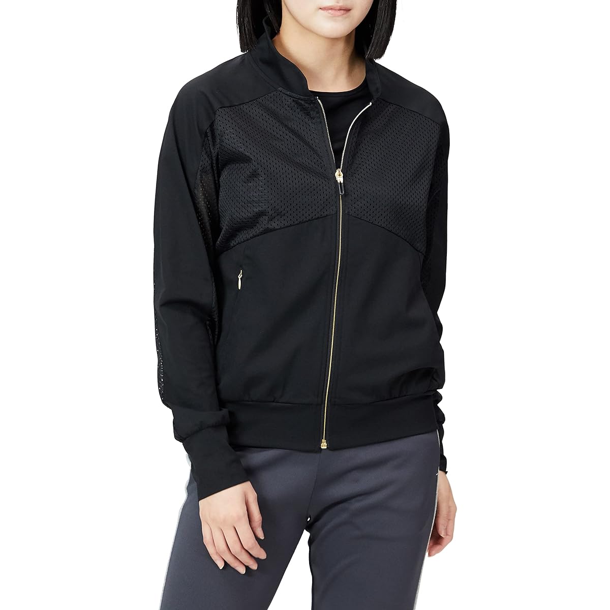 [DESCENTE] Warm-up Jacket, Training, Mesh Jacket, Antibacterial and Deodorizing Pocket, Ventilation, Oversilhouette, Gym, Women's