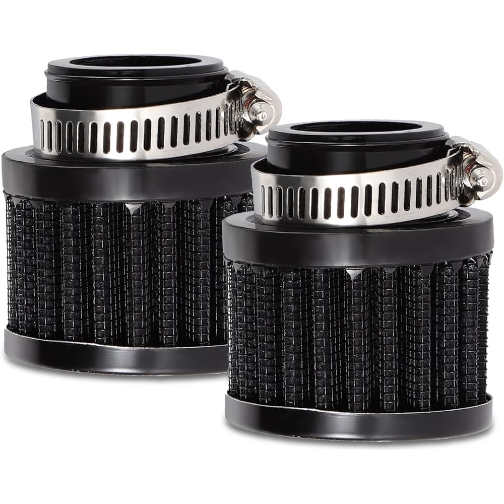 ESUMIC Universal Air Filter 25mm Motorcycle Air Filter Mini Cylindrical Air Intake Respirator Kit for Car Truck Motorcycle Increase Air Flow to Engine