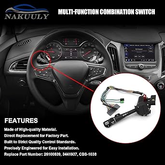 Multifunctional wiper arm liver Winkth Winker Svolley Silverd Avavarado Taho Subarban & GMC Sierra Ucon 1999-2002 Replacement # 26100839 3441937