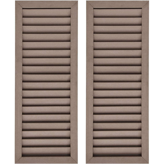 igarden iWood Louver Lattice Dark Brown H90cm x W30cm Set of 2 R9030D-02
