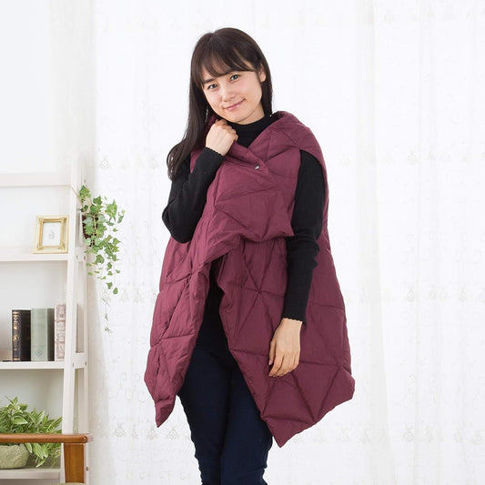 nishikawa [Nishikawa] Premium Feather Throw (Down Half Throw) Wine Approx. 140X80cm Polished White Goose Down 93% nishikawa [Nishikawa] Premium Japan KS98186003WN