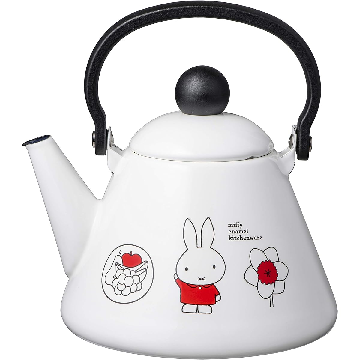 GoodPlus+ Emile Miffy Enamel (1.5L Kettle) [Strong against acid and alkali, no odor transfer] [Compatible with all IH heat sources] [Dick Bruna]