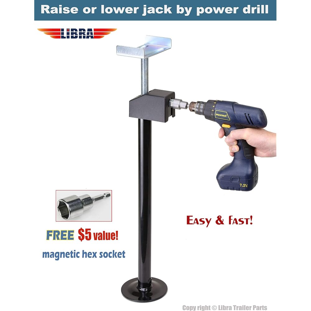 LIBRA 2 pieces High Endurance Quick Lift RV Slide Out Sushi River River Rizer Jack 5000 Pound 21 ~ 37 inches
