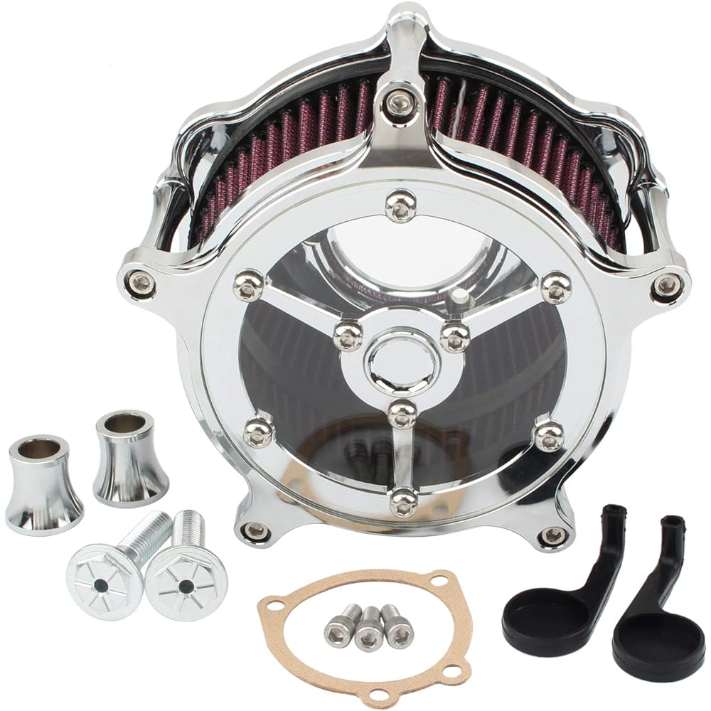Chrome Air Cleaner CNC Intake Air Filter System for Sportster Iron 883 XL883 XL1200 48 72 1991-2022